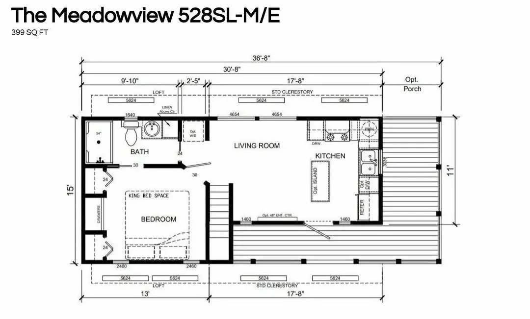 Meadowview — Cabin-Style Park Model with Fireplace thumbnail 6